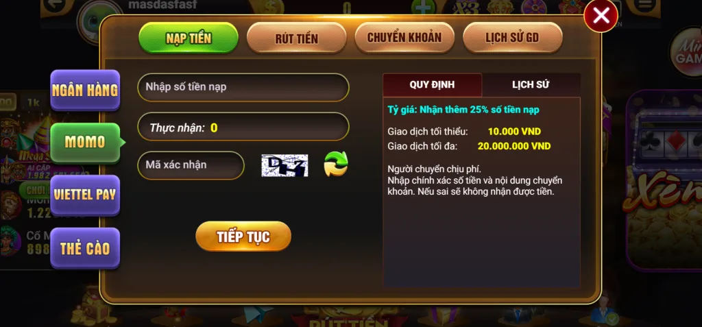 nạp momo đỏ 99